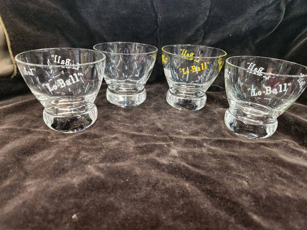 4 Vintage Mid-Century Modern "Lo-Ball Cocktail Glass Eva Zeisel Federal Glass