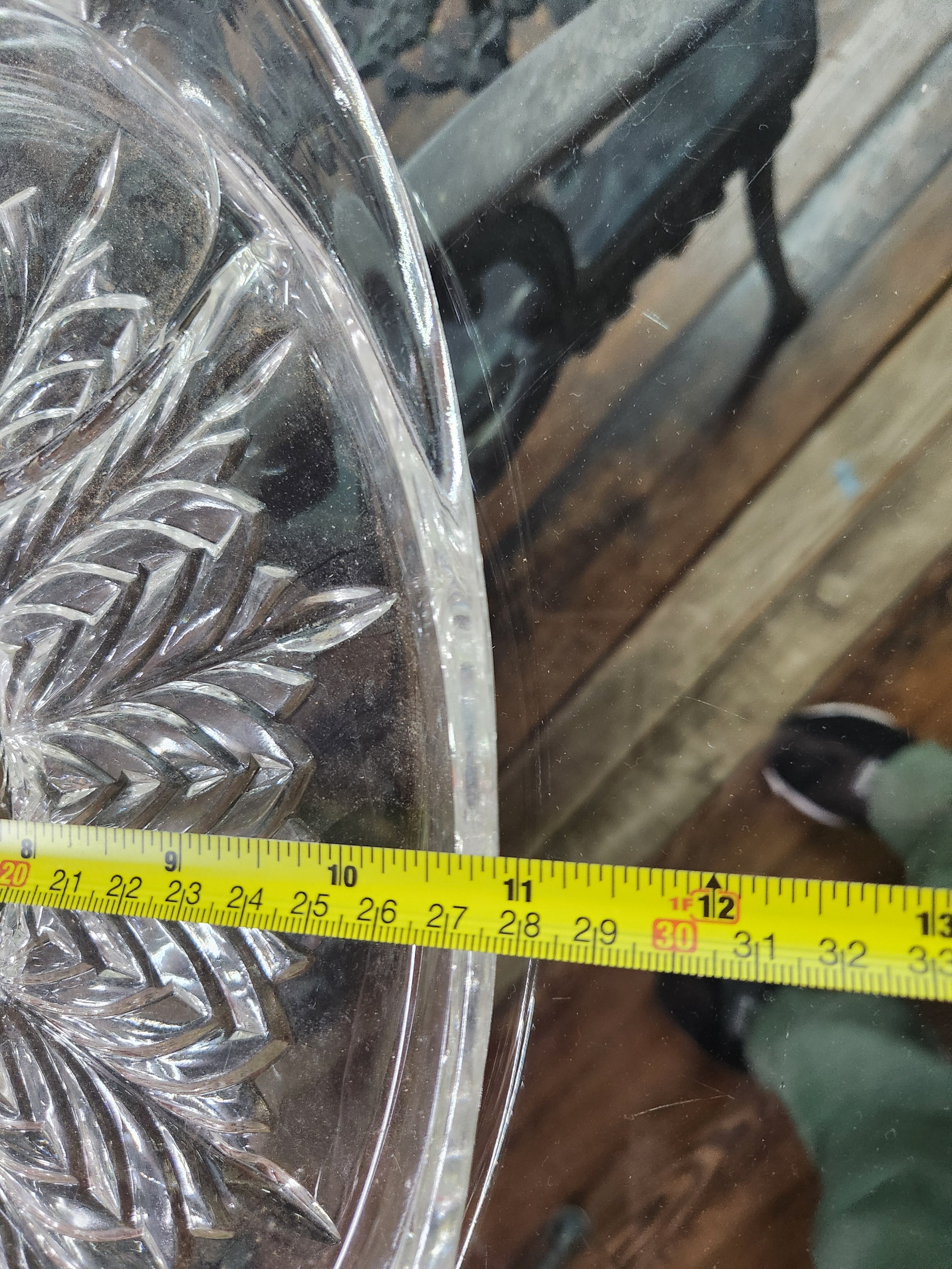 Vintage 5-Section Divided Oval Relish/Appetizer Serving Tray "Feather" Pattern Jeannette Glass Company