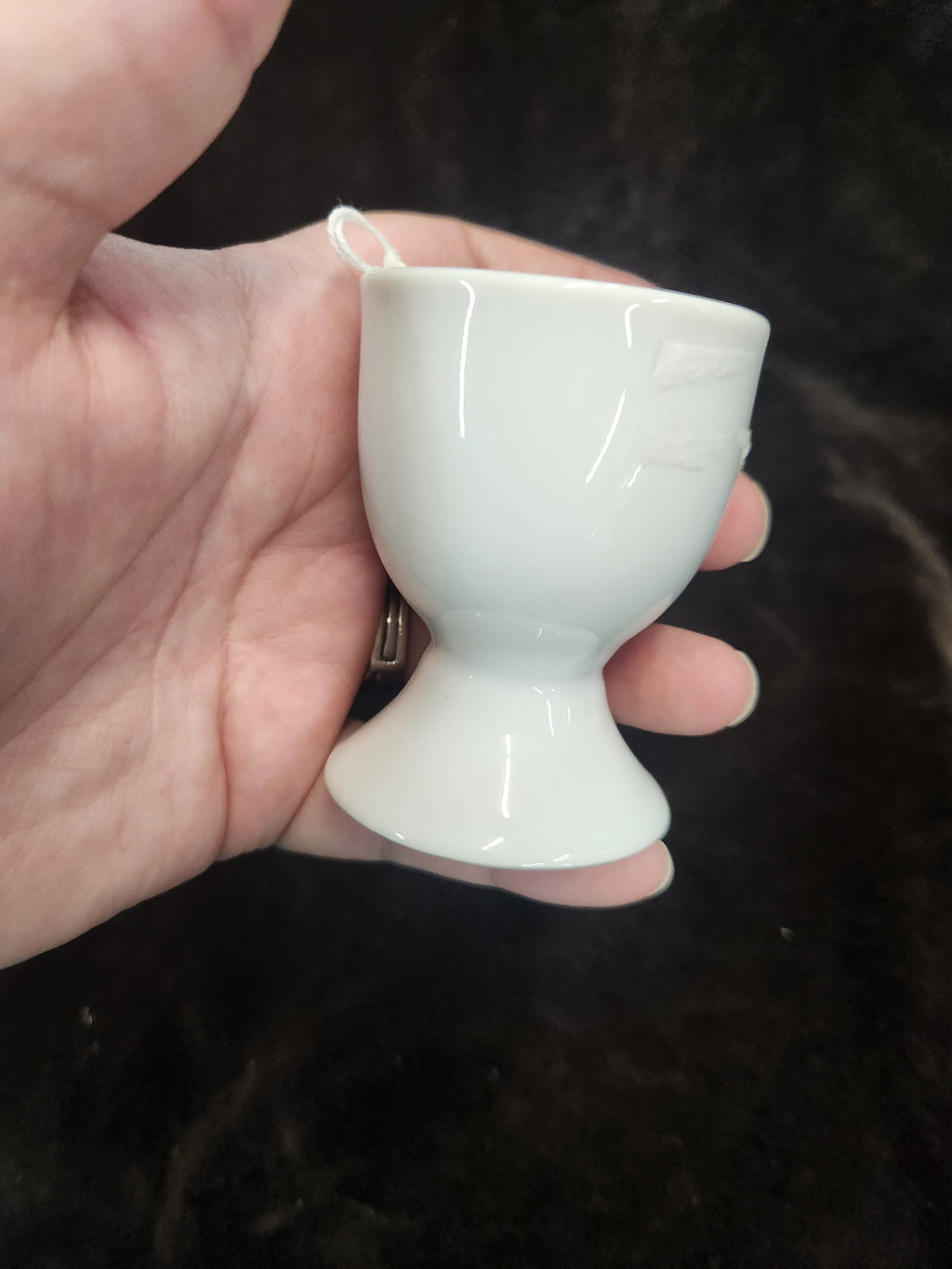 classic white ceramic pedestal egg cup