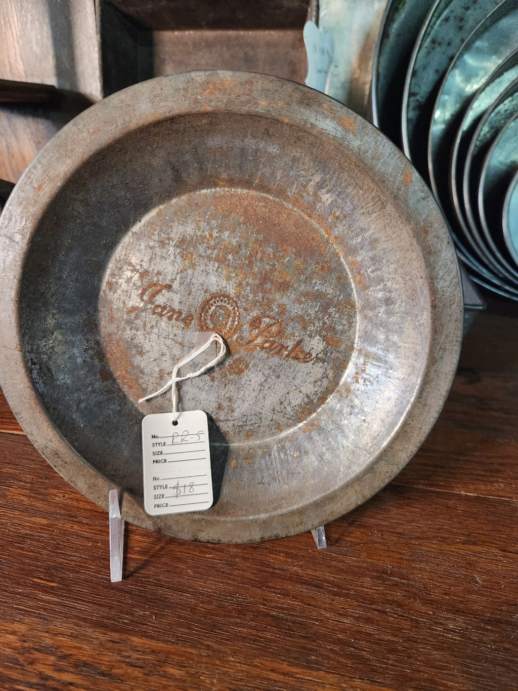 Vintage Jane Parker Metal Pie Tin