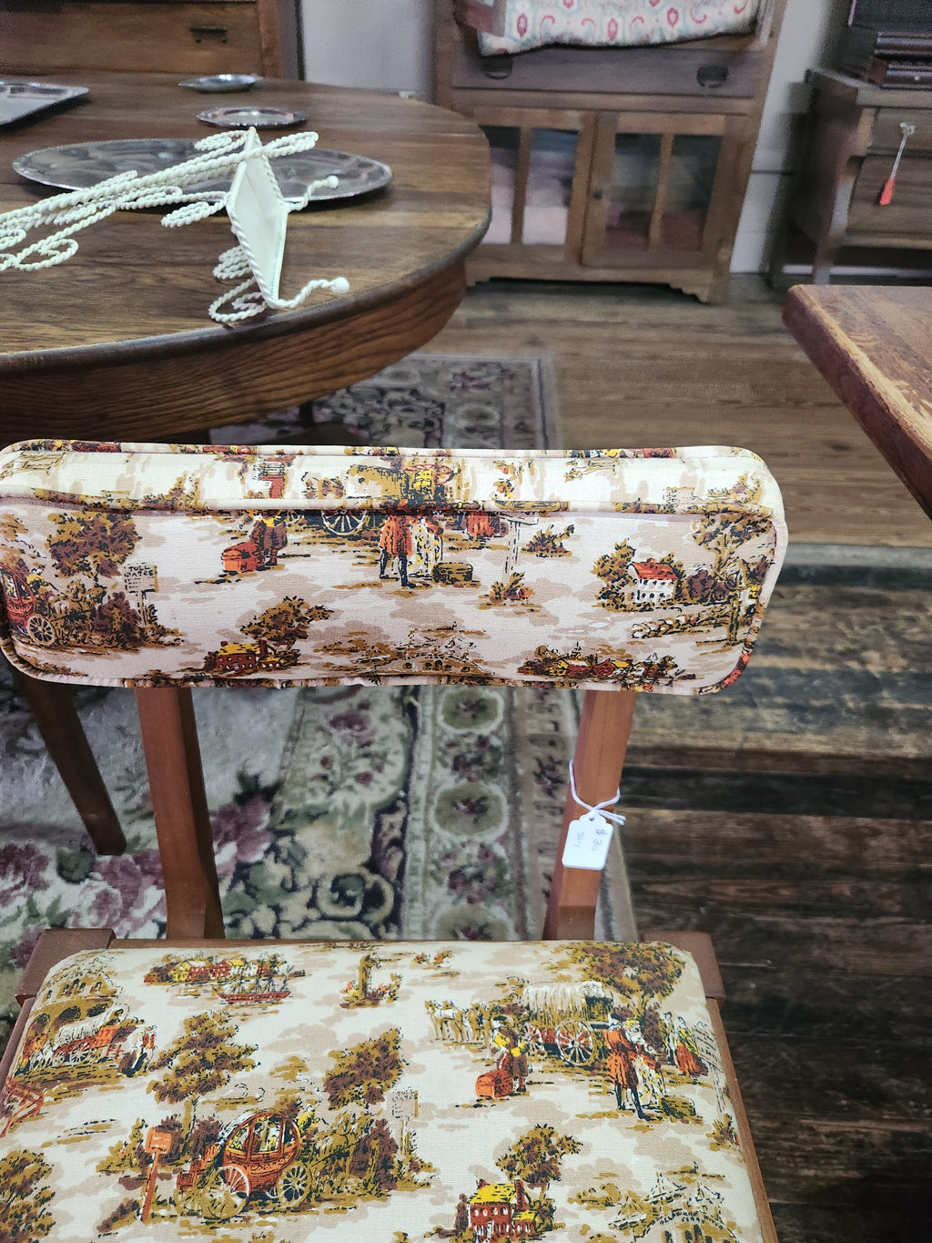 Vintage 1970s Storage Sewing Chair