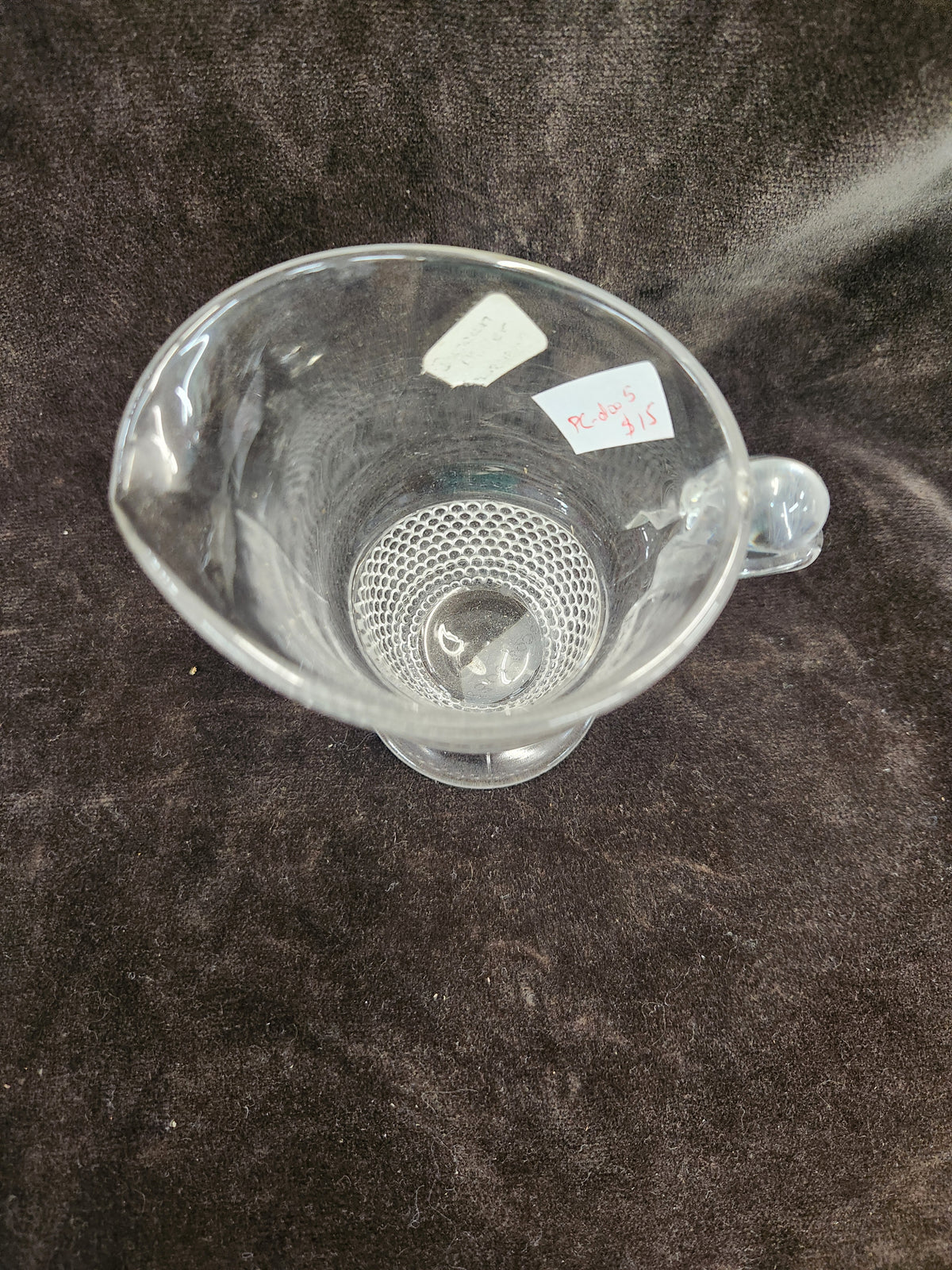Vintage Duncan & Miller Clear Glass Creamer Teardrop Pattern
