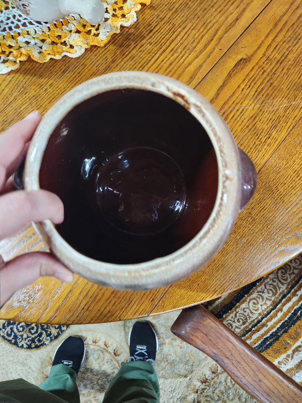 VIntage McCoy Pottery Brown Drip Glaze Cookie Jar
