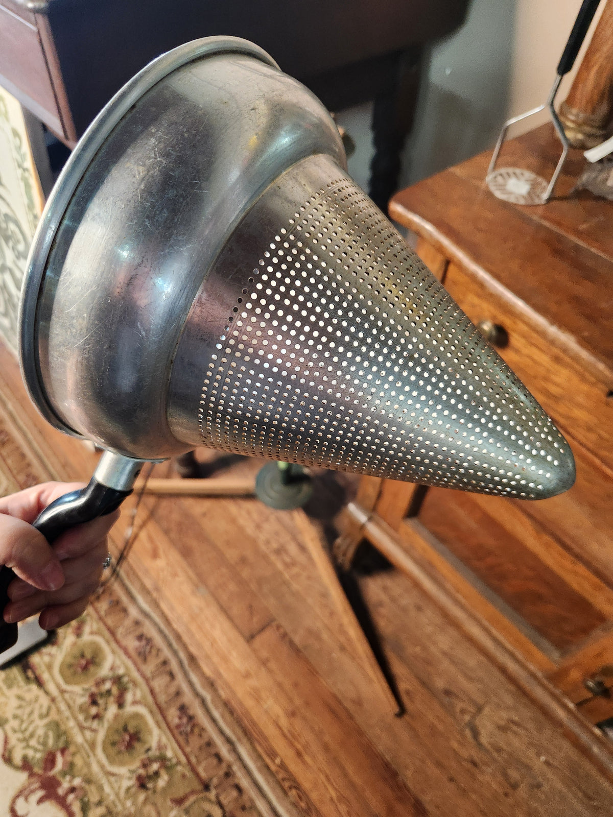 Vintage Aluminum Cone Sieve Colander Strainer