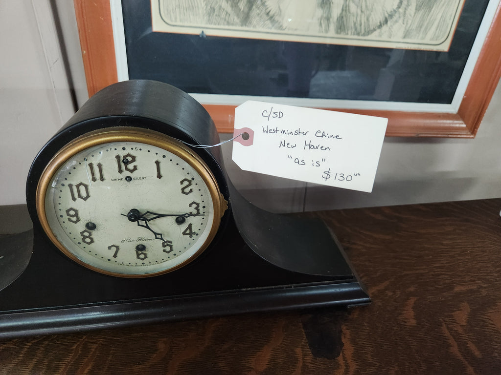 Vintage Mantle Clock Westminster Chine New Haven