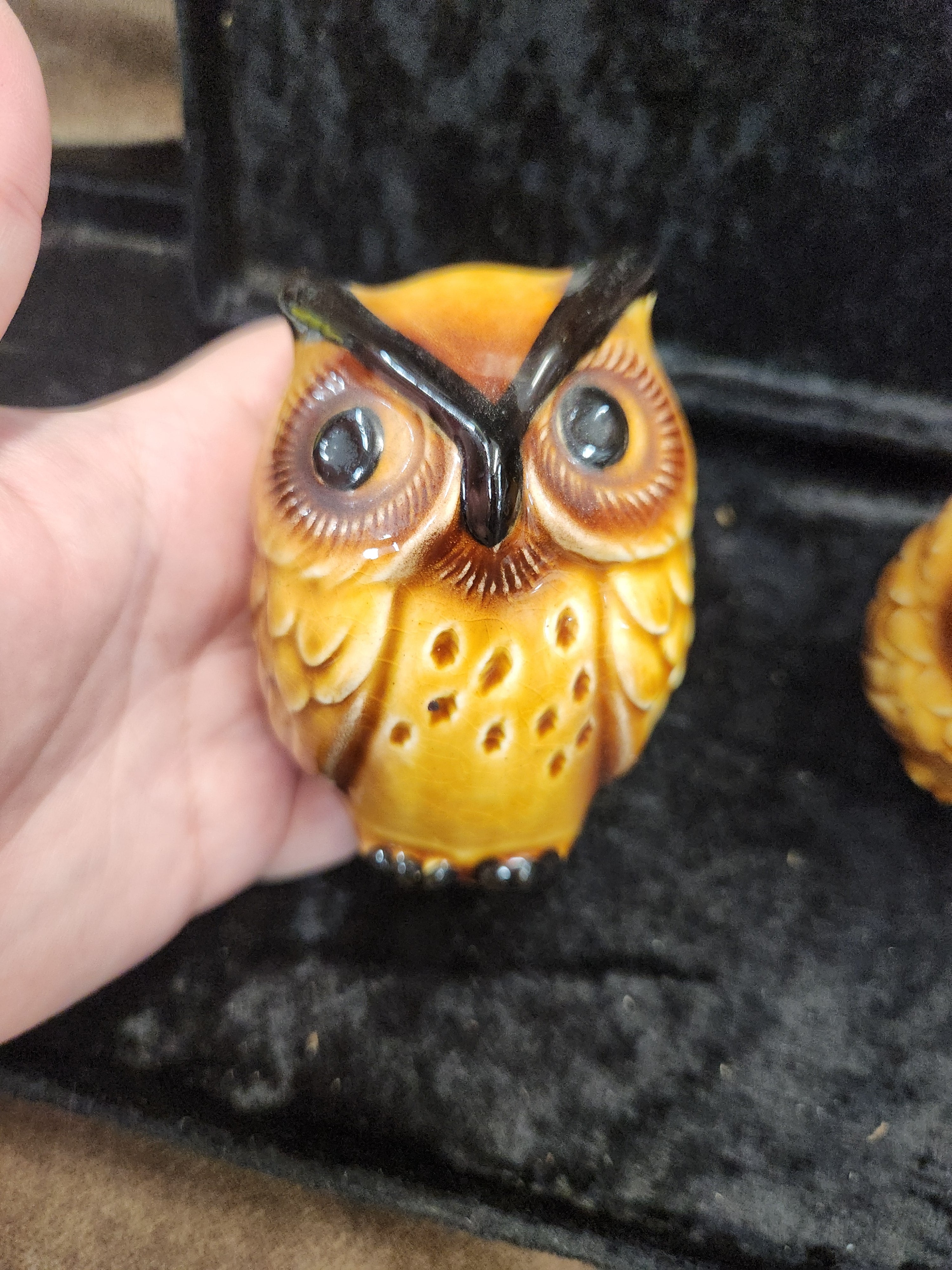 Vintage Ceramic Owl S&P Shakers Japan 60's/70's