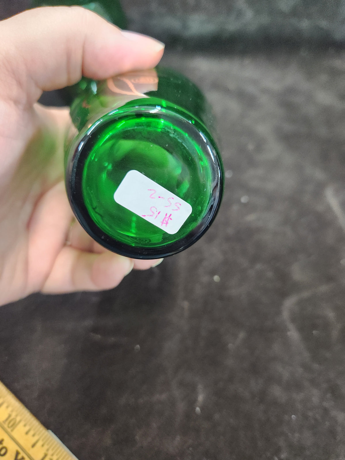 Mid-century Anchor Hocking Miniature Emerald Green Glass Bud Vase
