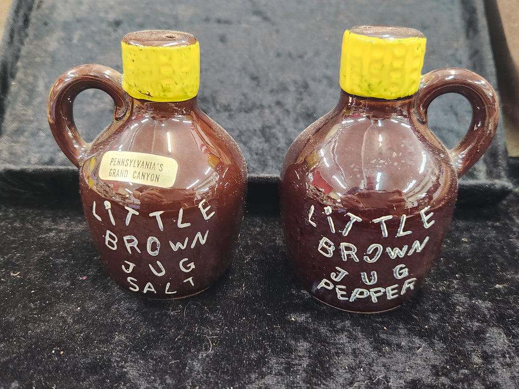 Vintage Little Brown Jug S&P Shaker Set Japan