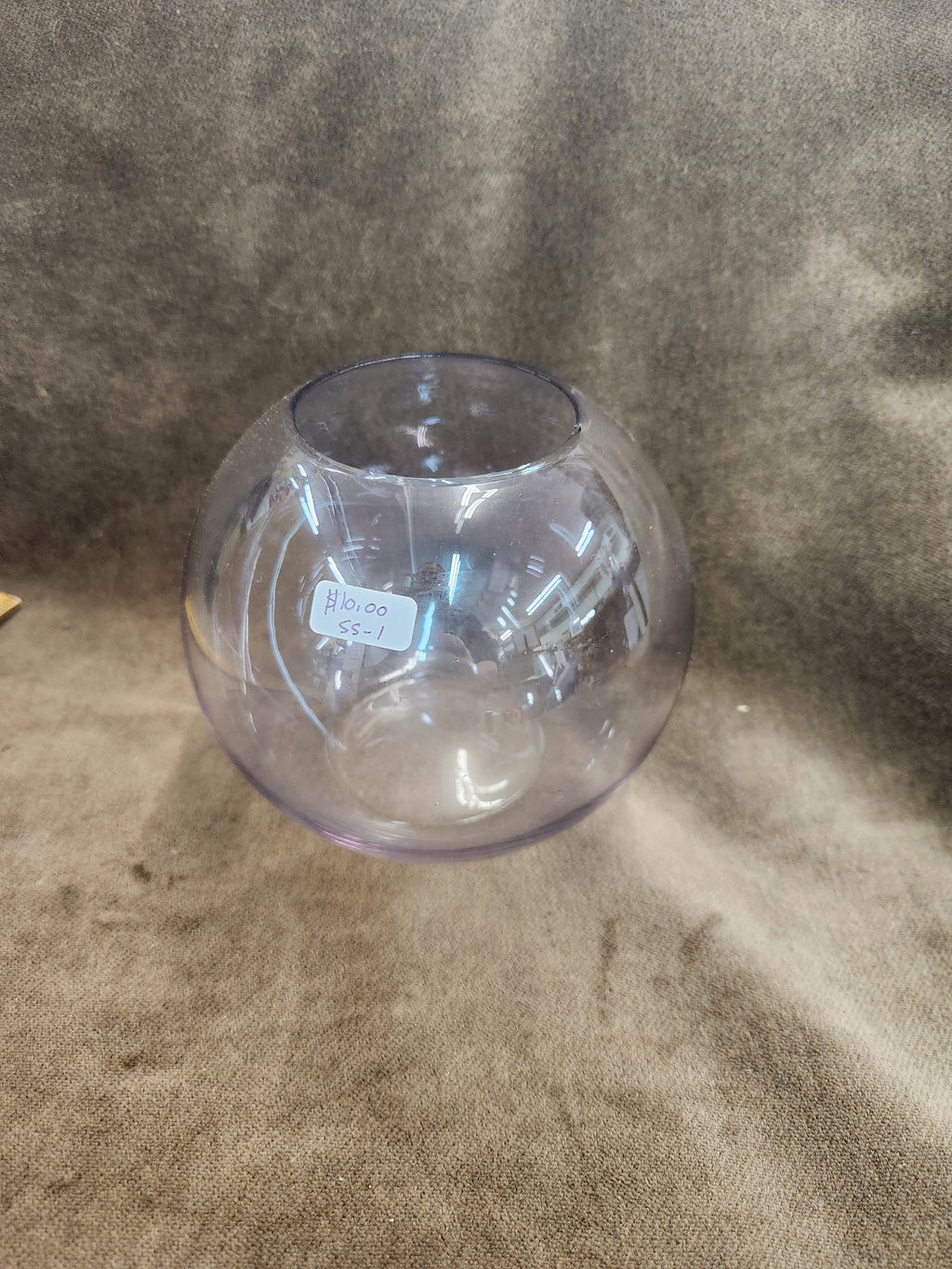 Vintage Clear Glass Bubble Bowl Vase