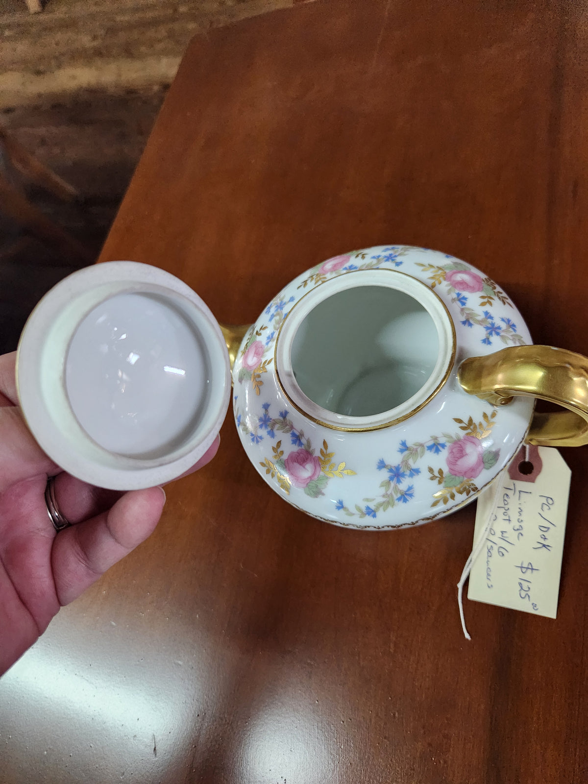 Limoges Teapot with 6 Cups/Saucers and Sugar Bowl/Creamer