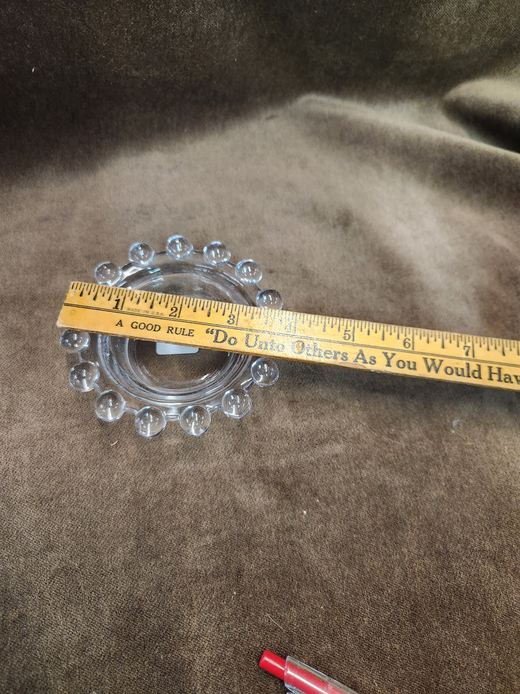 Vintage Clear Glass Bubble Ashtray or Trinket Dish