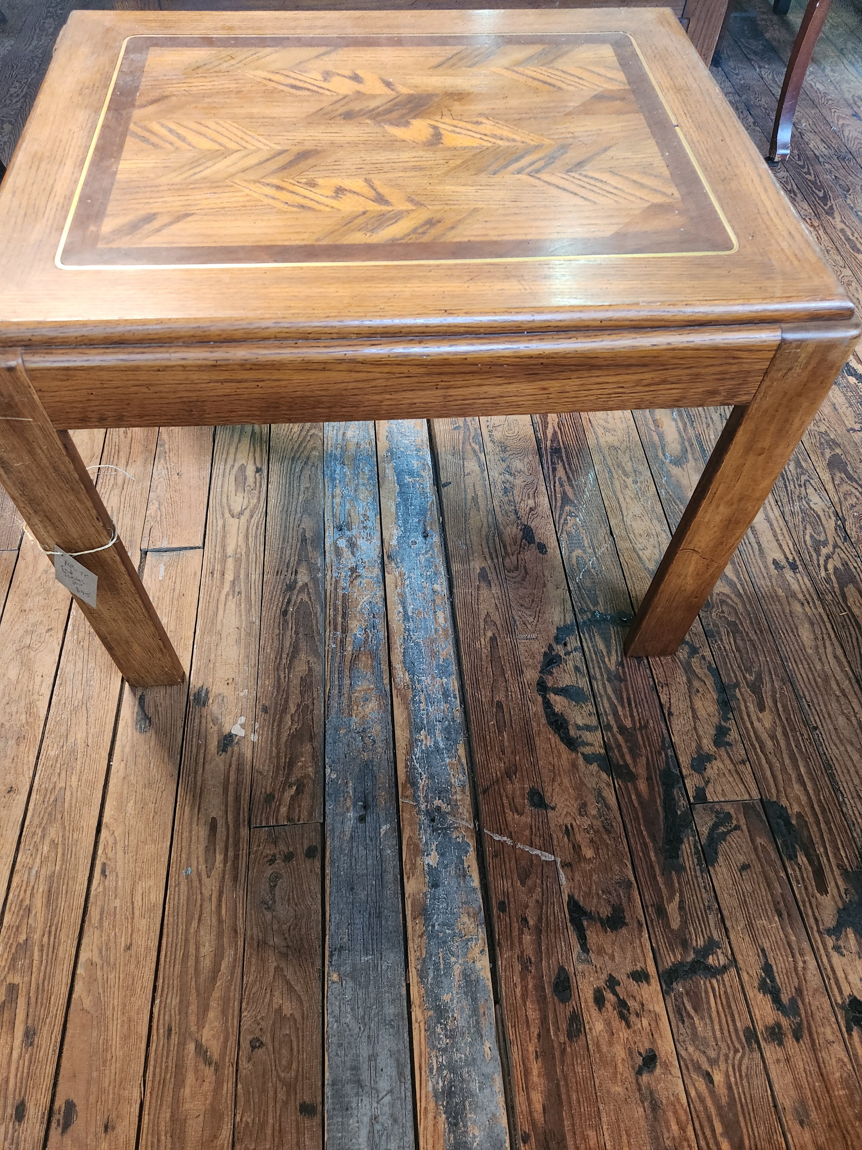 Pair of Vintage Lane Furniture Rustic Americana Square Accent End Table