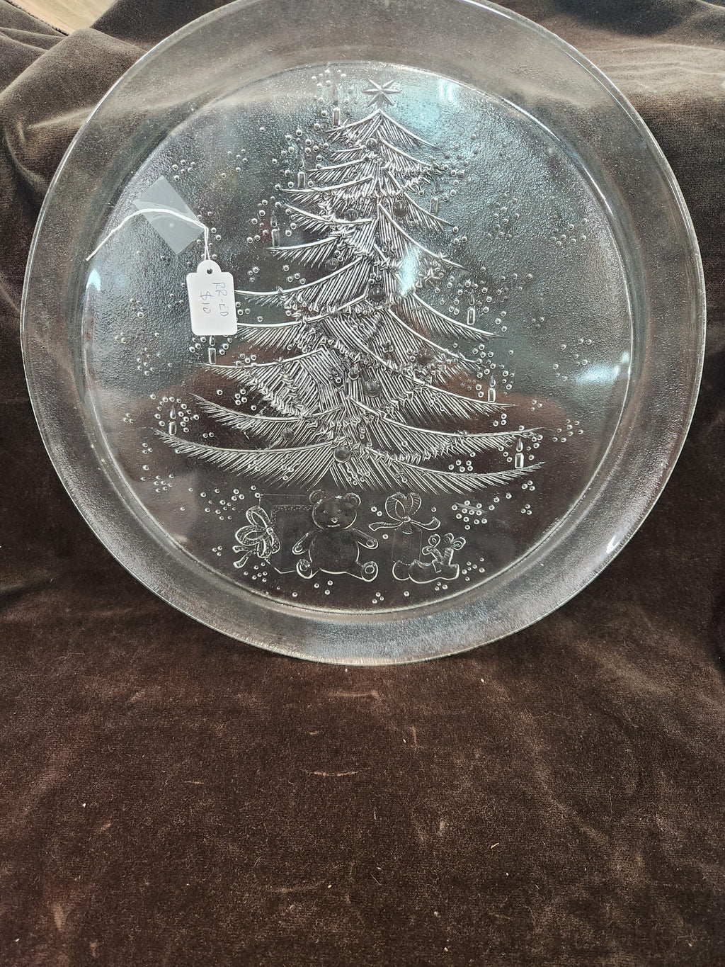 Vintage Duralex Christmas Platter Made in France by Les Verreries de Saint-Gobain