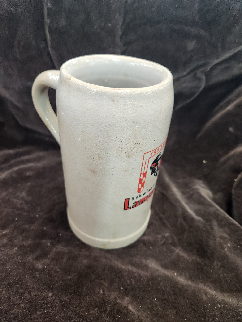 VIntage Lamm-Brau Schwieberdingen Beer Stein a Commemorative 150th Anniversary Stoneware Mug German