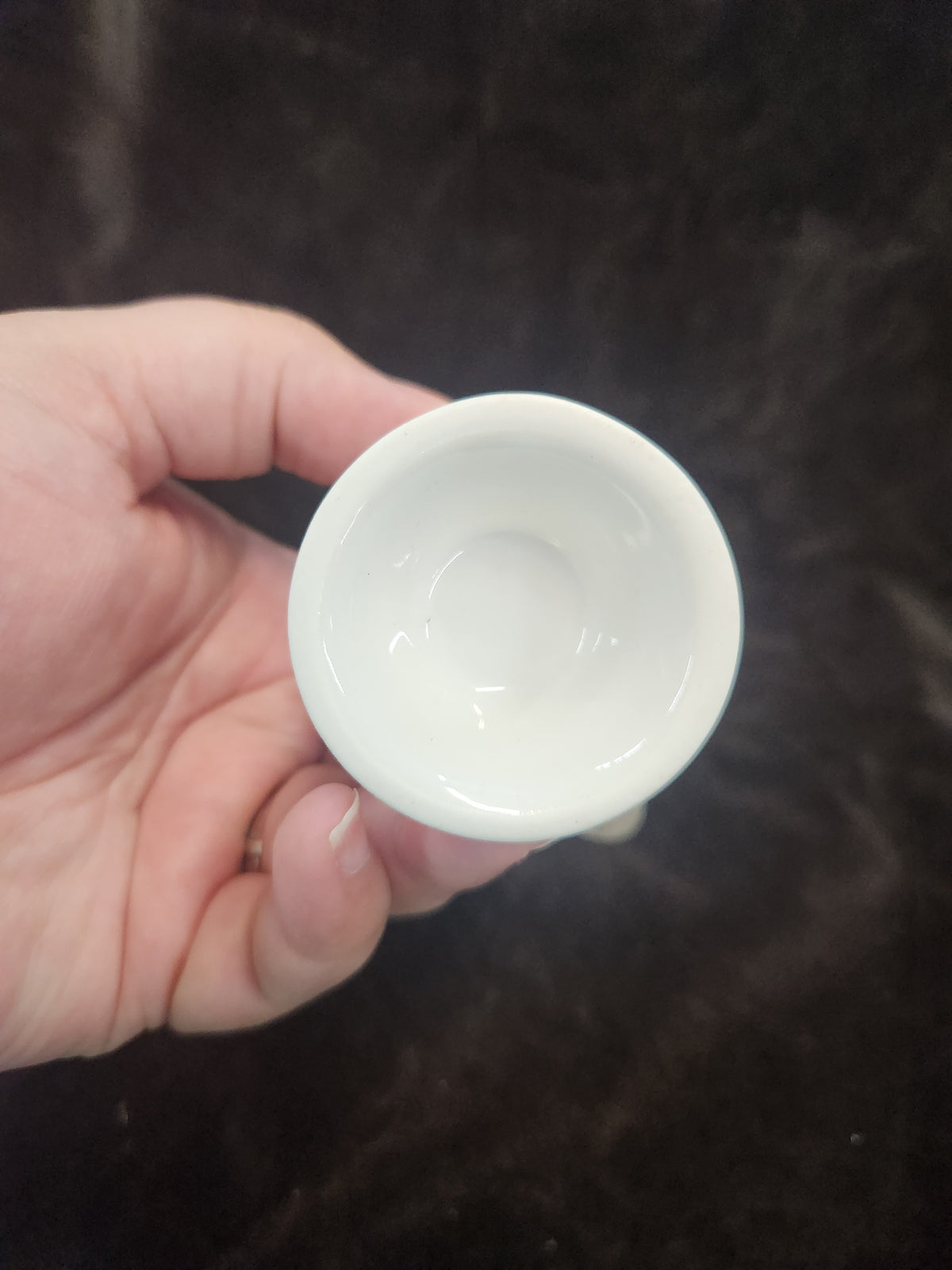 classic white ceramic pedestal egg cup
