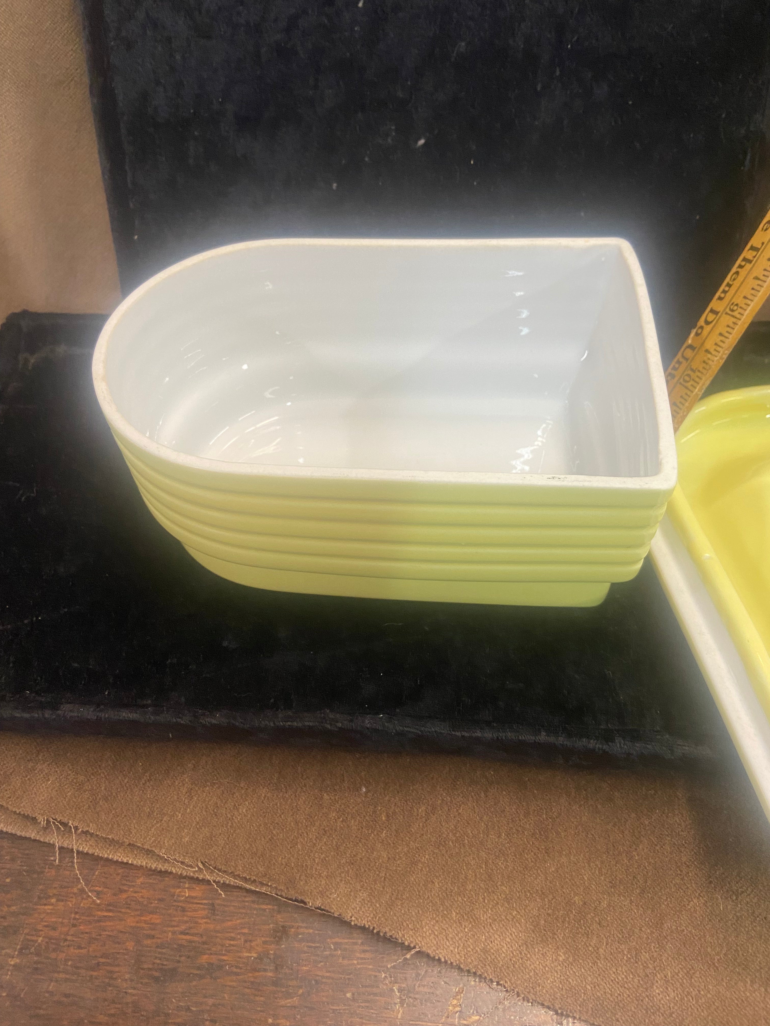 Vintage Yellow Hall China Company Westinghouse Refrigerator Dish 1930's-40's USA
