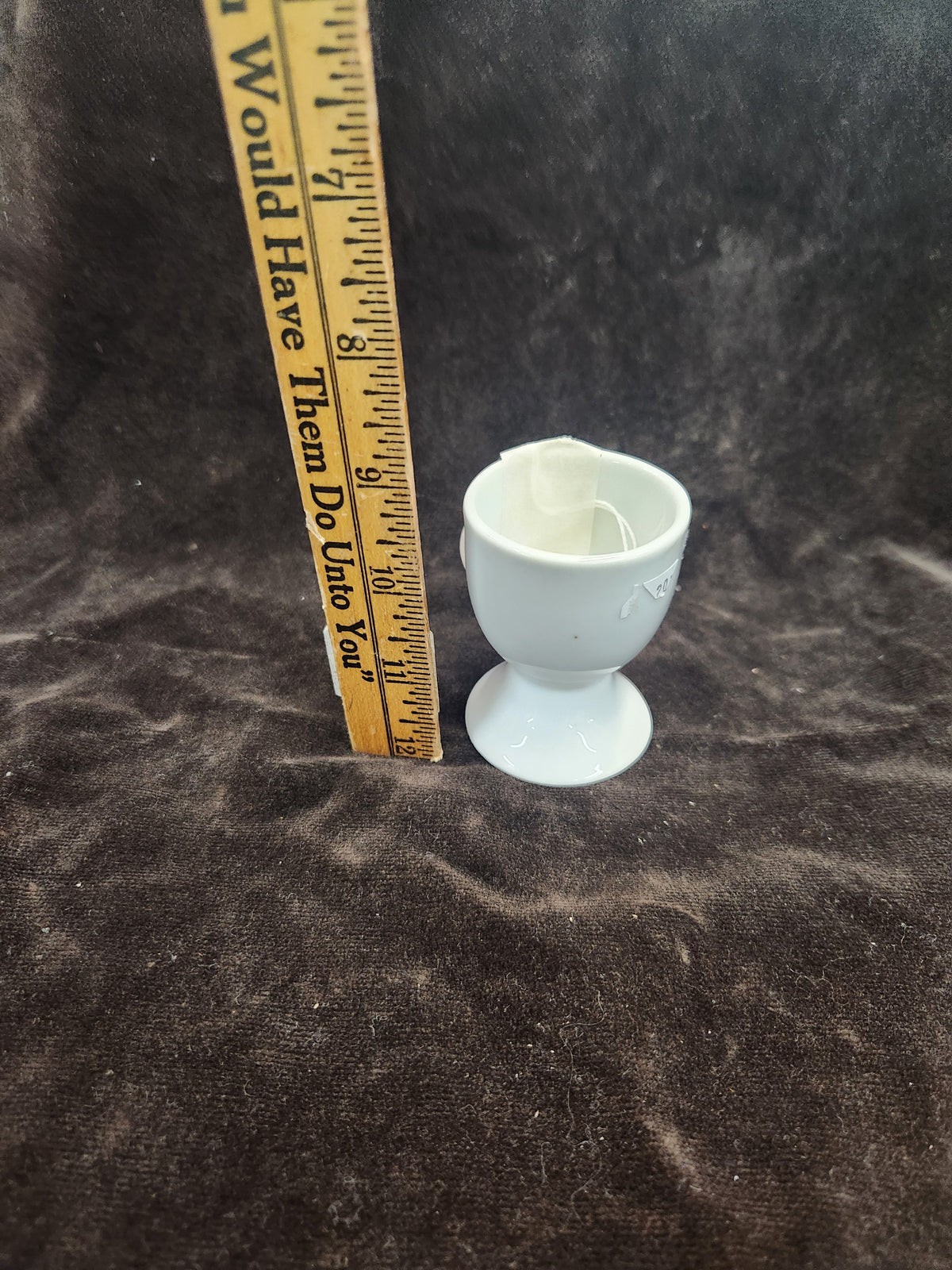classic white ceramic pedestal egg cup