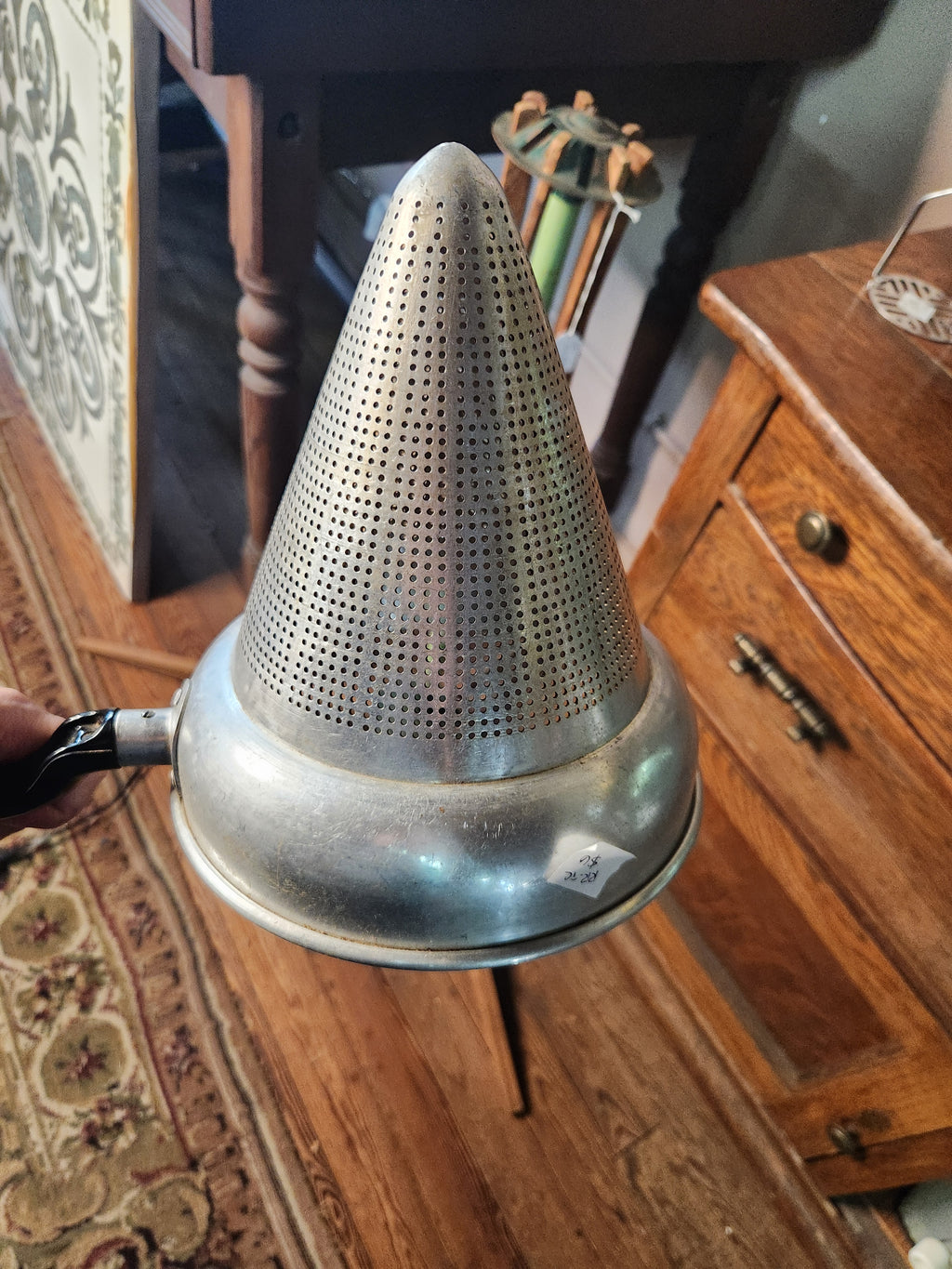 Vintage Aluminum Cone Sieve Colander Strainer
