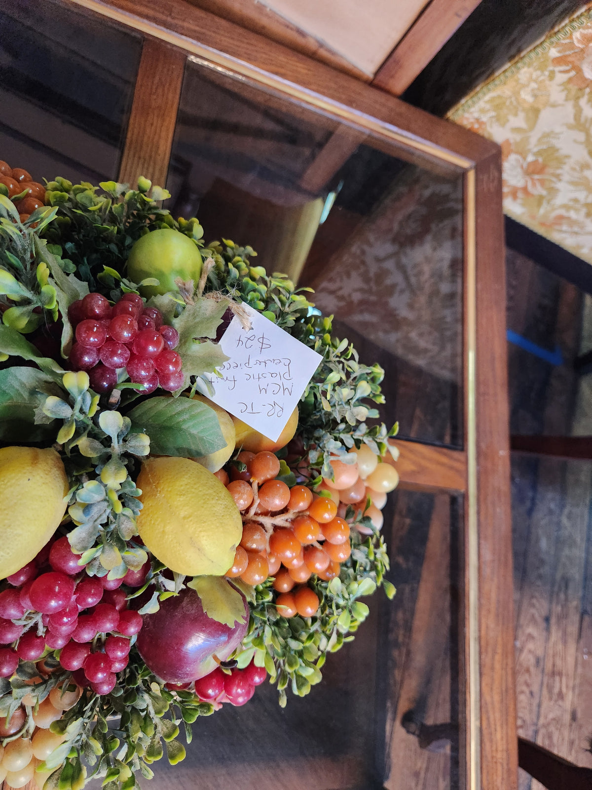 Vintage Artificial Harvest Fruit Centerpiece