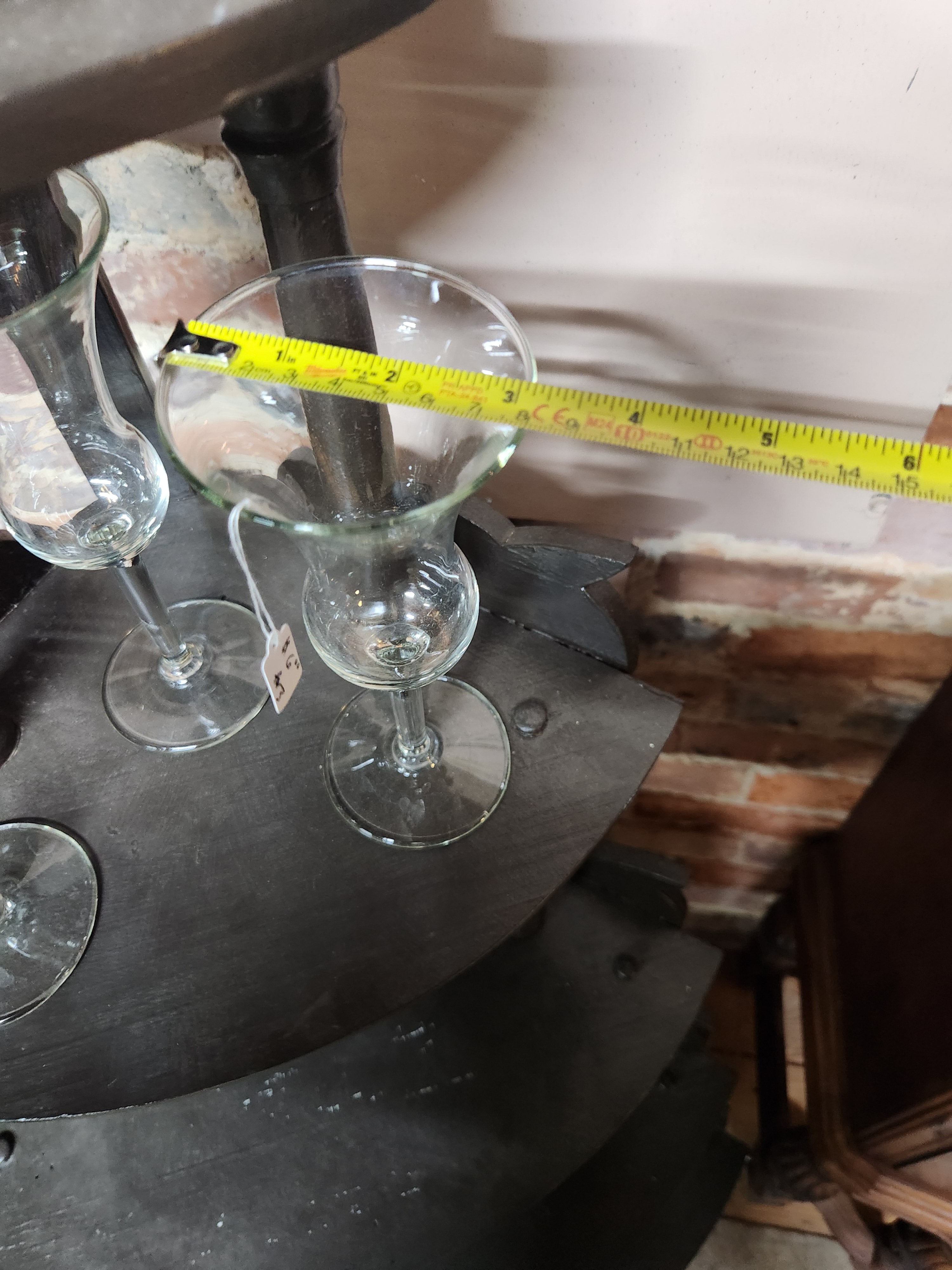 3 Vintage Bell-Shaped Cordial Glasses