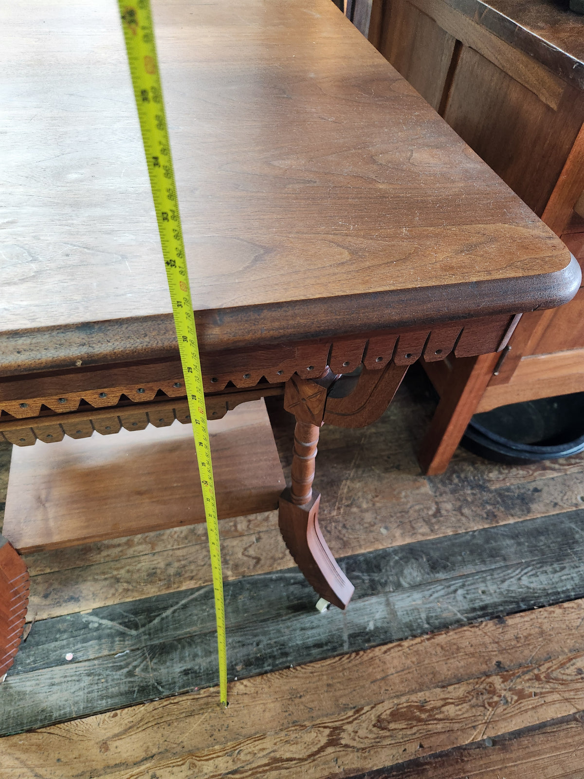 Antique Victorian Oak Parlor Side Table