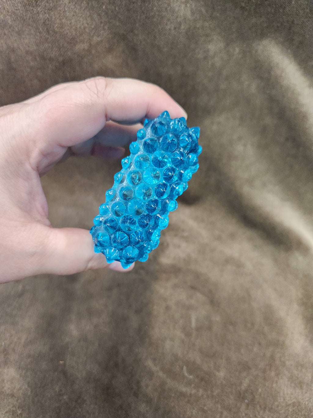 Vintage Aqua Blue Hobnail Glass Fenton Salt Cellar, Votive Candle Holder, or Small Ashtray