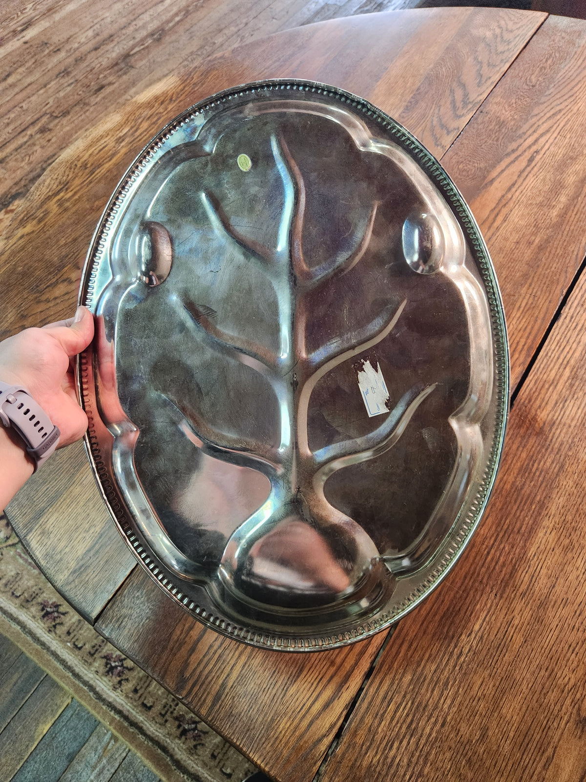 Vintage Silver-Plated Tree of Life Roast/Turkey Tray Hong Kong
