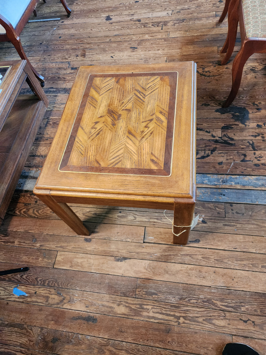 Pair of Vintage Lane Furniture Rustic Americana Square Accent End Table